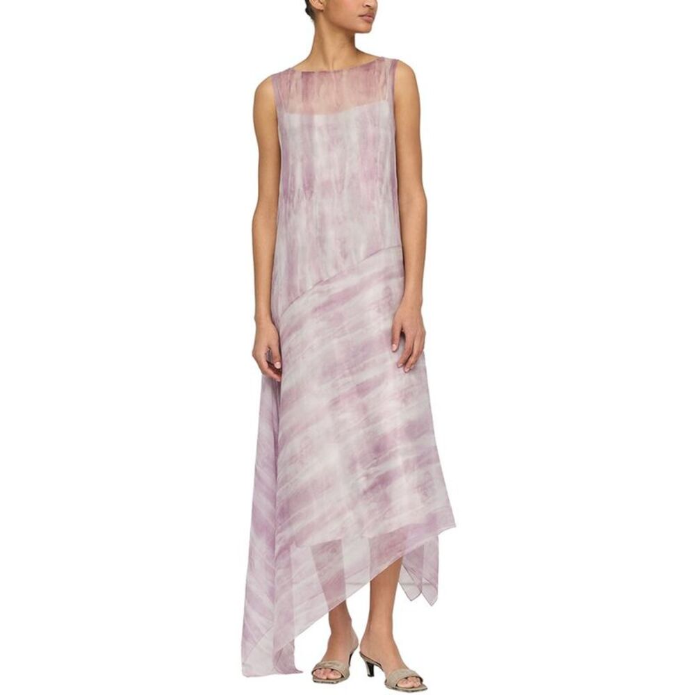 Lafayette 148 New York Womens Asymmetric Drop Waist Dress